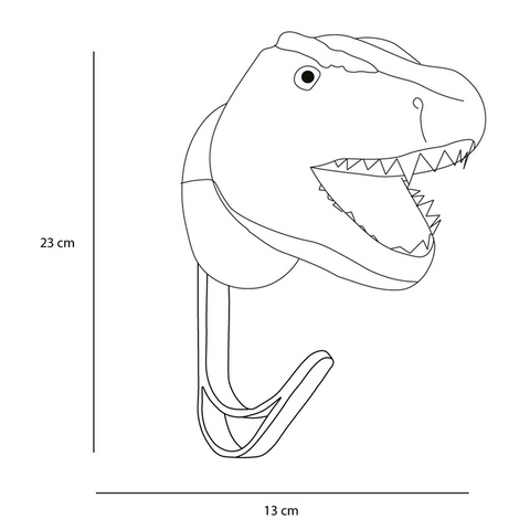 GANCIO APPENDIABITI HEAD T-REX ART. WS5064 WILD & SOFT GREEN