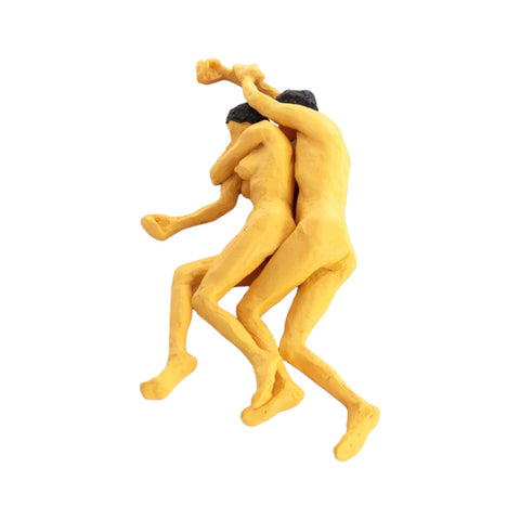 SET 2 STATUETTEN AUS HARZ LIEBE IST EIN VERB LÖFFEL 09001 SELETTI