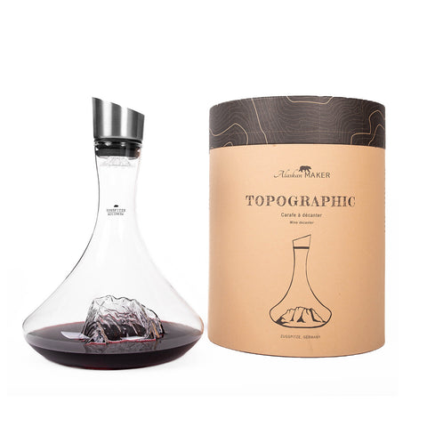 DECANTHER TOPOGRAPHIC MONTE ZUGSPITZE TOPO-C-Z ALASKAN MAKER TRANSPARENT