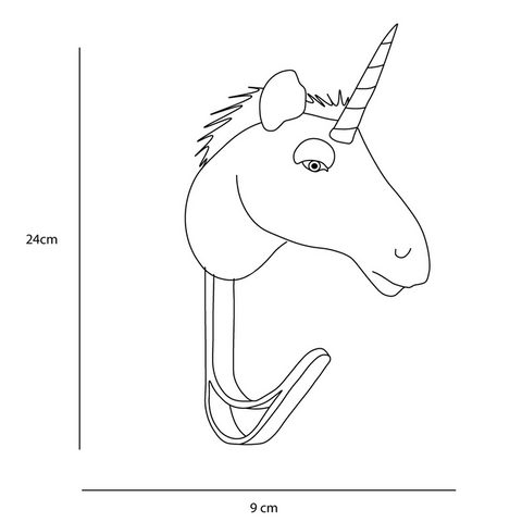 GANCIO APPENDIABITI HEAD WHITE UNICORN ART. WS5054 WILD & SOFT WHITE
