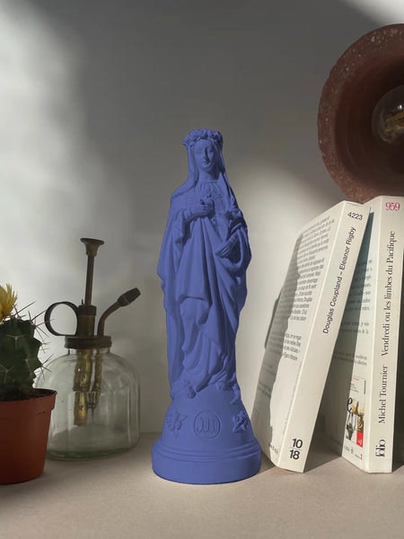 LAVANDA J'AI VU LA VIERGE STATUETTA MADONNA CON BAMBINO CM 29