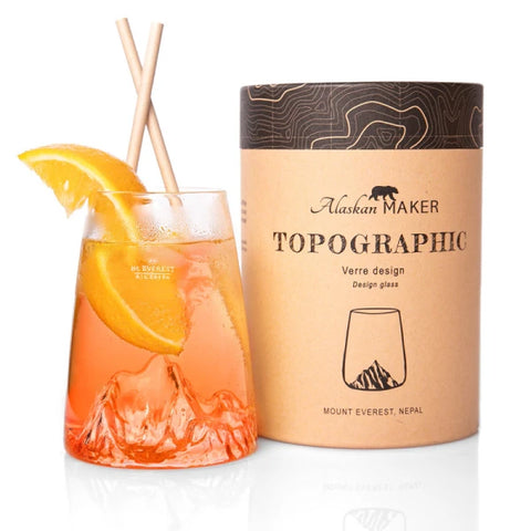 BICCHIERE LONG DRINK TOPOGRAPHIC MONTE EVEREST ART. TOPO-VD-E ALASKAN MAKER