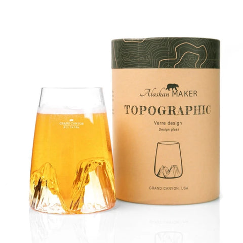 BICCHIERE LONG DRINK TOPOGRAPHIC GRAND CANYON ART. AM-TOPO-VD-G ALASKAN MAKER