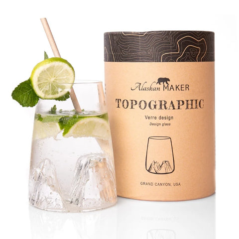 BICCHIERE LONG DRINK TOPOGRAPHIC GRAND CANYON ART. AM-TOPO-VD-G ALASKAN MAKER