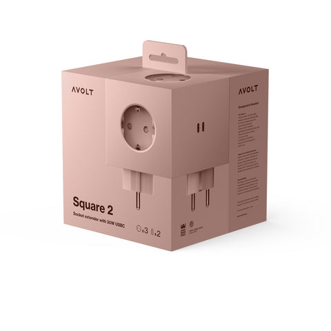 SQUARE 2 USB C-BUCHSE NEU ROSA BUCHSE F VOLT