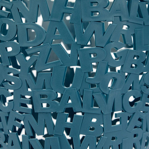BALVI BLAUER BUCHSTABEN-ABFALLPAPIERKORB
