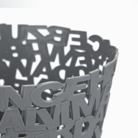 Balvi Letters Papierkorb, Grau
