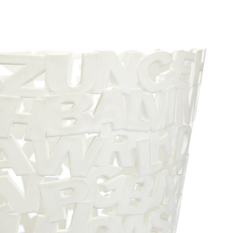 BALVI WEISSER ABFALLPAPIERKORB MIT BUCHSTABEN