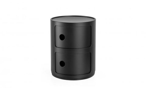 COMODINO COMPONIBILE 2 ELEMENTI BIO NERO MAT ART 4986/09 KARTELL BLACK