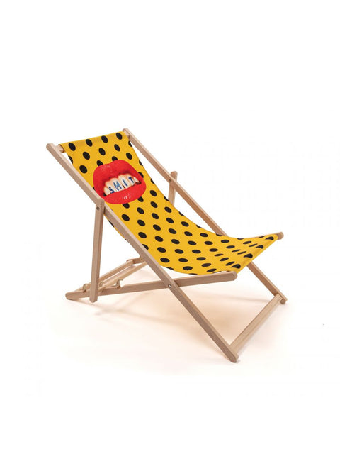 SELETTI TOILETPAPER SHIT FOLDING DECK CHAIR ART 16683