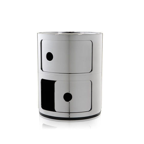MODULAR NACHTTISCH 2 ELEMENTE CHROM 5966/XX KARTELL GRAU