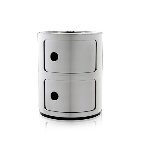 MODULAR NACHTTISCH 2 ELEMENTE CHROM 5966/XX KARTELL GRAU
