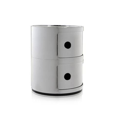 MODULAR NACHTTISCH 2 ELEMENTE CHROM 5966/XX KARTELL GRAU
