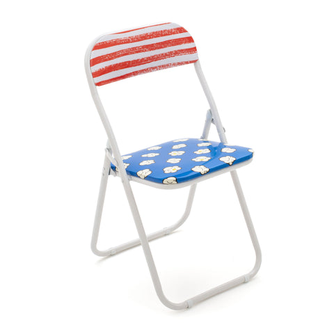 SEDIA BLOW IN METALLO PIEGHEVOLE STUDIO JOB CM. 44 H.47/80 POP CORN NEW SELETTI