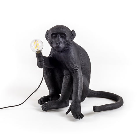 SELETTI LAMPADA IN RESINA MONKEY LAMP OUTDOOR Cm.34X30 H.32 - SEDUTA