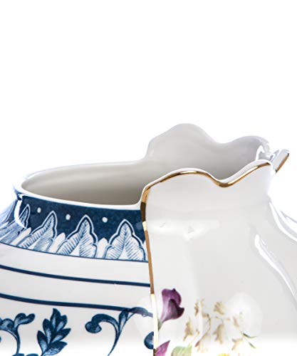 VASO IN PORCELLANA DIAM. 23 H. 26 HYBRID MELANINA 09770 SELETTI MULTICOLOR