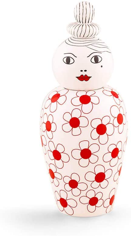 VASO IN DOLOMITE CON COPERCHIO LE CANOPIE PEPA 10530 SELETTI RED