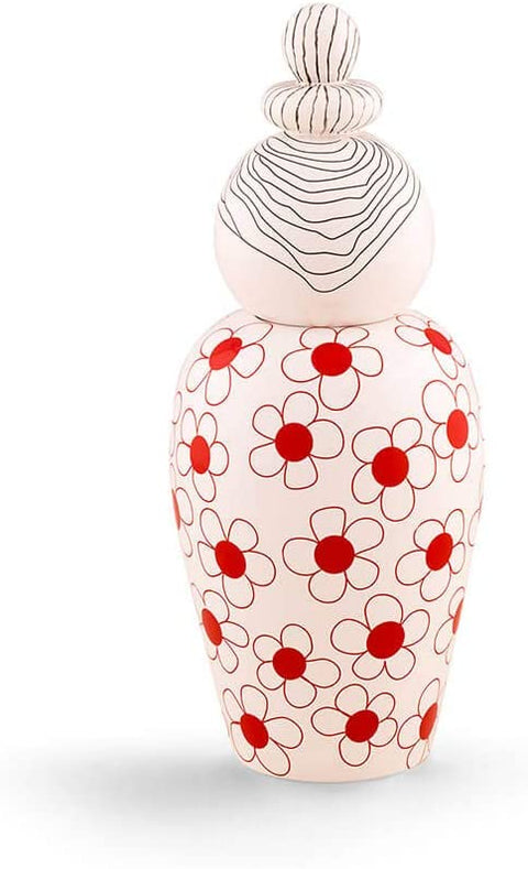 VASO IN DOLOMITE CON COPERCHIO LE CANOPIE PEPA 10530 SELETTI RED