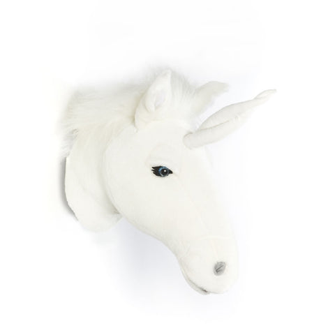 Wilde und weiche „Claire“ Einhorn-Kunst-Plüsch-Wandtrophäe WS0057