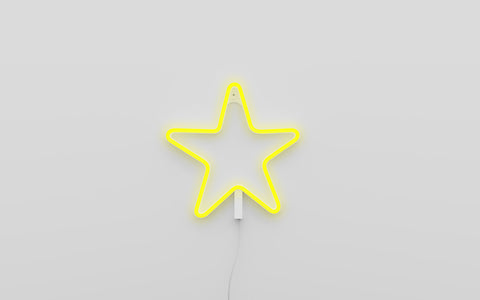 NEON LED LAMP GINGA STAR 28X27 CM YELLOW
