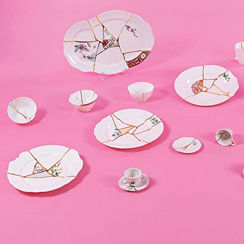 SELETTI KINTSUGI PORZELLAN FLACHER TELLER N1 ART 09611