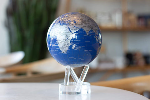 MAPPAMONDO 6" ART MG-6-BSE MOVA BLUE AND SILVER Mova