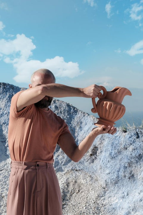 VASO IN TERRACOTTA CARAFFA SELETTI CM 25X19 H 28 ART 11508