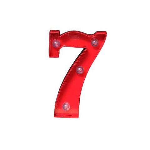 NUMERINO LUMINOSO RED 7