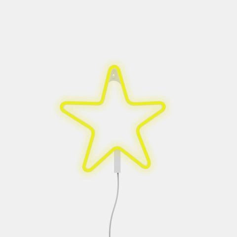 NEON LED LAMP GINGA STAR 28X27 CM YELLOW