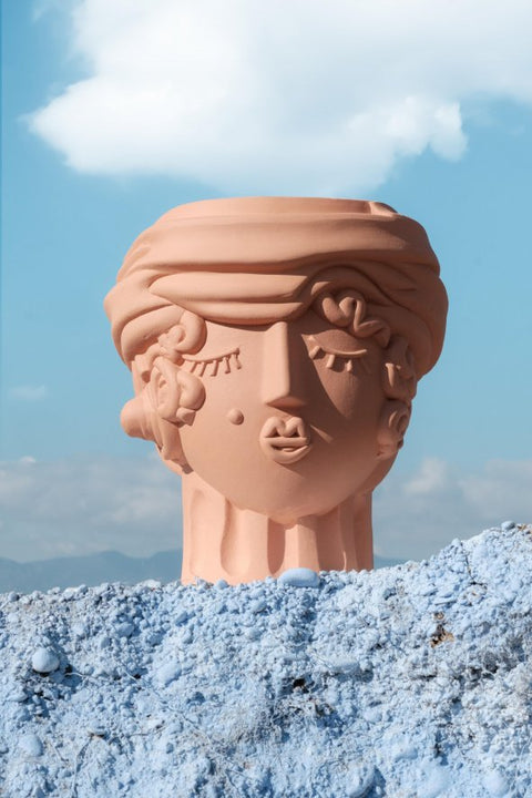 TERRAKOTTA-VASE SELETTI MAN 25X23 H33 ART 11506