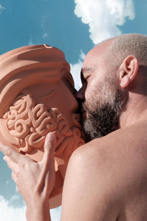 TERRAKOTTA-VASE SELETTI MAN 25X23 H33 ART 11506