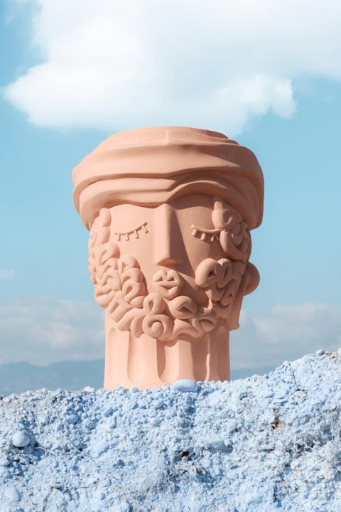TERRAKOTTA-VASE SELETTI MAN 25X23 H33 ART 11506