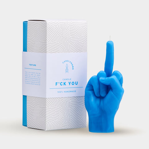 KERZE F*CK YOU BLUE KERZENHAND