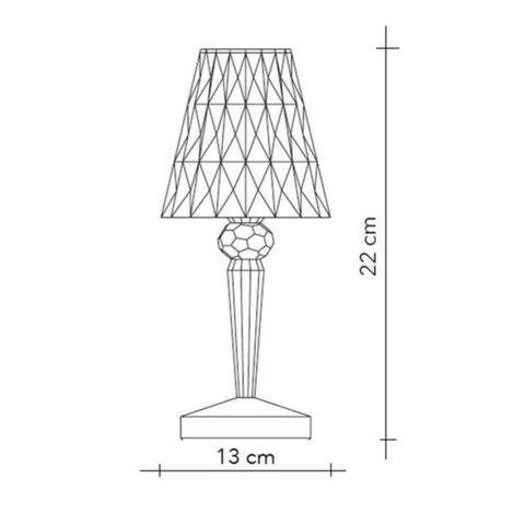 CHROME KARTELL BATTERY LAMP
