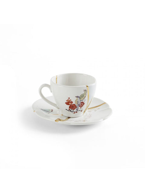 TAZZINA CAFFE' CON PIATTINO SELETTI KINTSUGI N 2 ART 09642