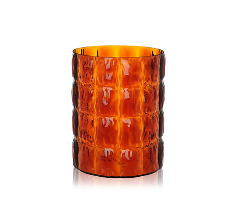 AMBER MATELASSE VASE 01225/MM KARTELL ORANGE