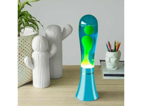 LAMPADA LAVA MAGMA BALVI BLUE LIME ALLUMINIO ART 26989