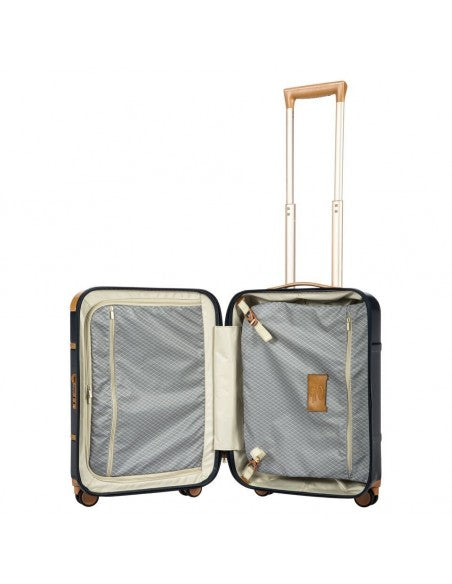 "BRIC'S BELLAGIO IATA TROLLEY 38X55X23 BLAU/LEDER"