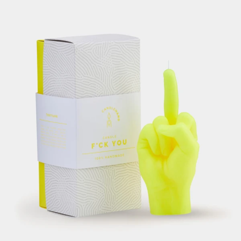 CANDELA F*CK YOU NEON YELLOW CANDLEHAND