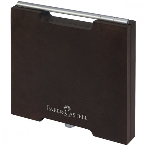 FABER CASTELL PITT MONOCHROME WOODEN CASE