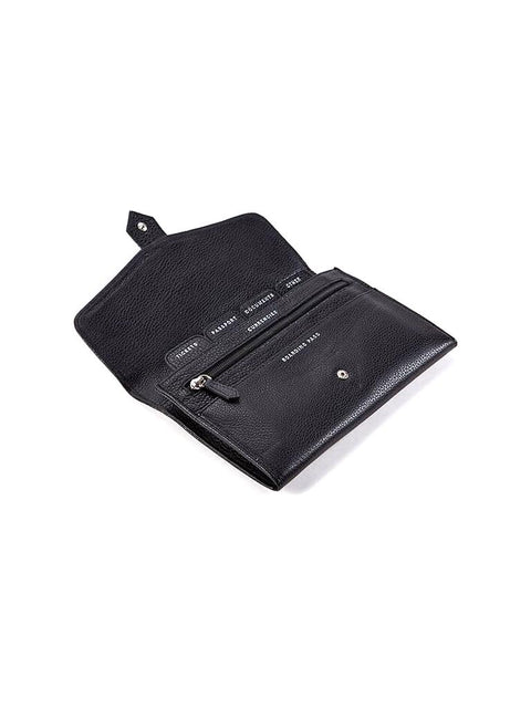 BUSTA IN PELLE DA VIAGGIO FABRIANO BLACK Fabriano