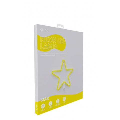 NEON LED LAMP GINGA STAR 28X27 CM YELLOW