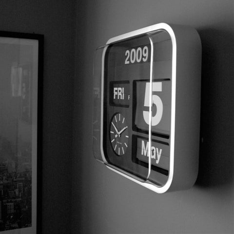 OROLOGIO WALL CLOCK BIG FLIP ART KA4203 KARLSSON WHITE