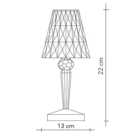 LAMPADA BATTERY 9140 B4 CRISTALLO KARTELL TRANSPARENT