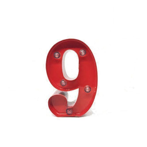 NUMERINO LUMINOSO RED 9