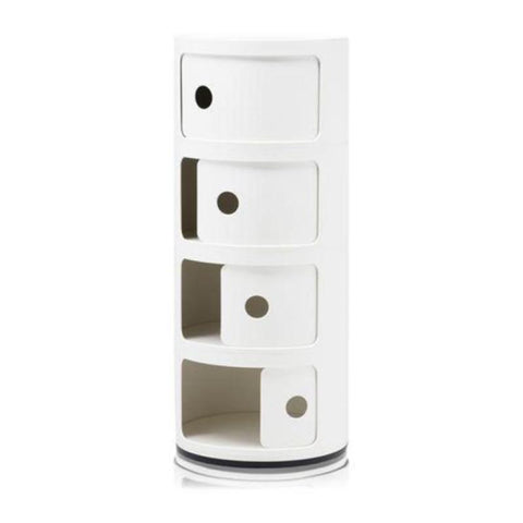 COMODINO 4 ELEMENTI 4985 KARTELL WHITE