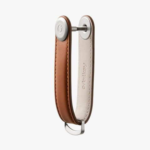 SCHLÜSSELANHÄNGER ORBITKEY 2.0 LEDER COGNAC/TAN ART LTHO-2-CGTN