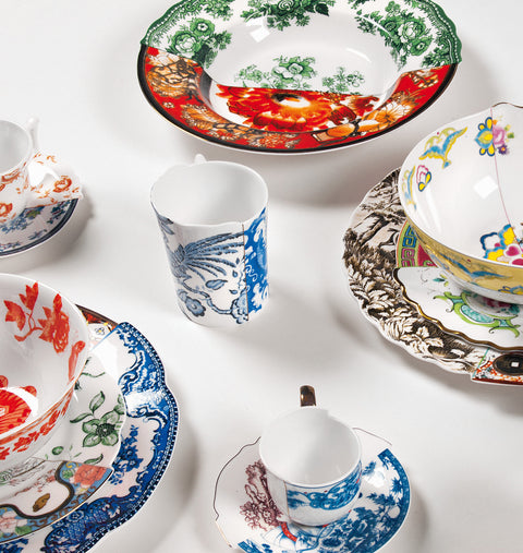 SOUP PLATE IN PORCELAIN DIAM. 25,4XH4.2 HYBRID CECILIA SELETTI