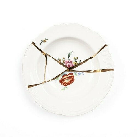 SOUP PLATE IN PORCELAIN SELETTI KINTSUGI ART 09622