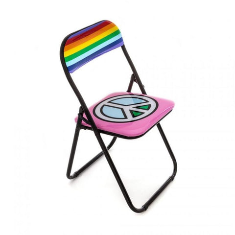STUDIO JOB BLOW FOLDING METAL CHAIR CM. 44 H.47/80 PEACE NEW SELETTI